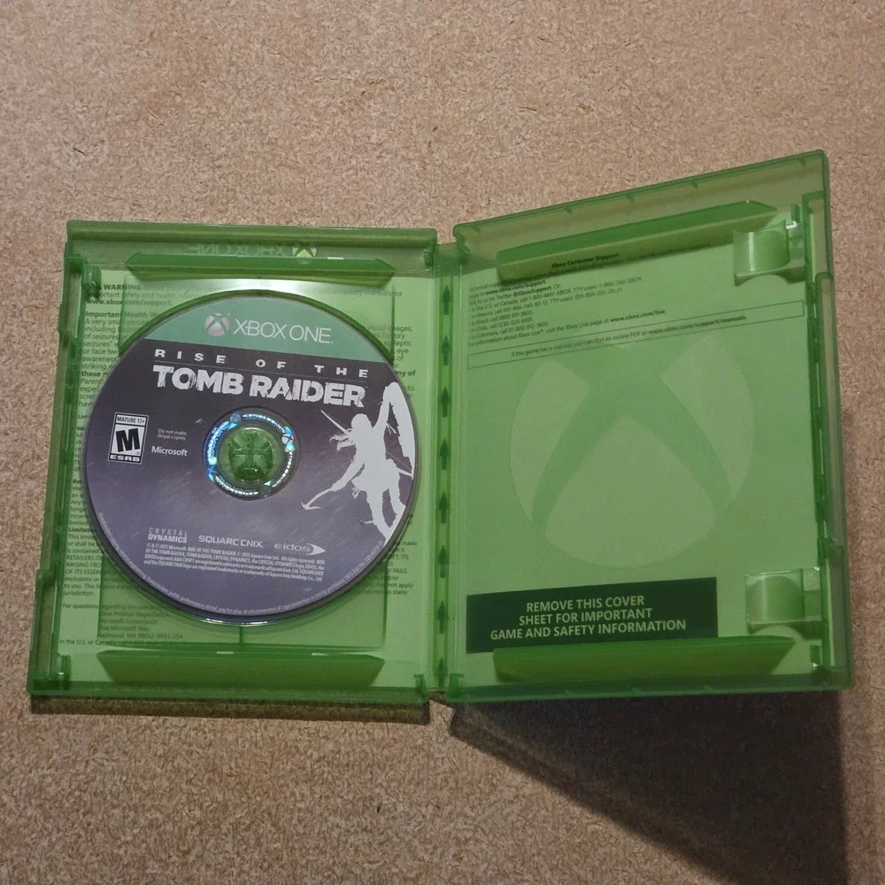 Microsoft‎ Rise of the Tomb Raider Xbox One NTSC-U/C Green Case Excellent Action